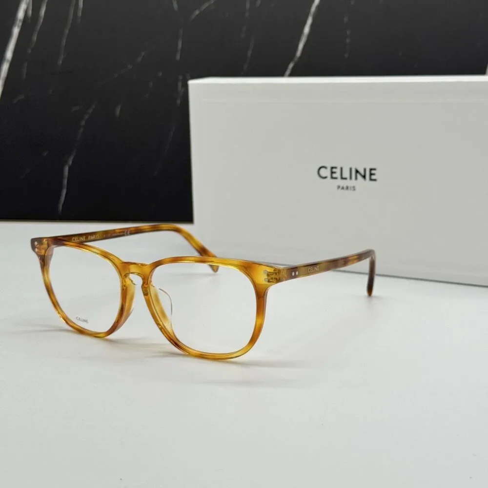NEW CELINE CL50046F 053 HAVANA ROUND UNISEX CELINE EYEGLASSES